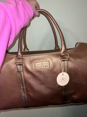 Hollis Metallic Bronze Weekender Bag
